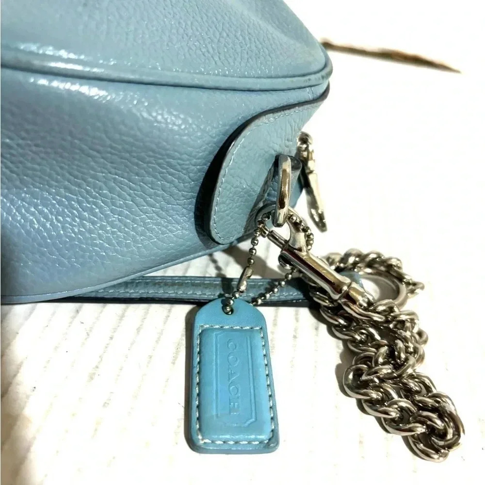 Coach blue leather crossbody handbag - Picture 11 of 12